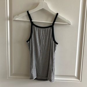 Black and white striped tank